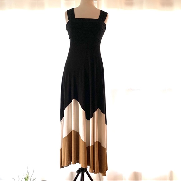 Convertible Color Blocked Maxi Skirt / Tank Dress - Picture 4 of 4